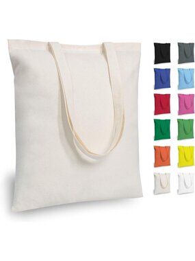 New 12-Pack Economical 16"x15" Cotton Tote Bags, Lightweight Medium